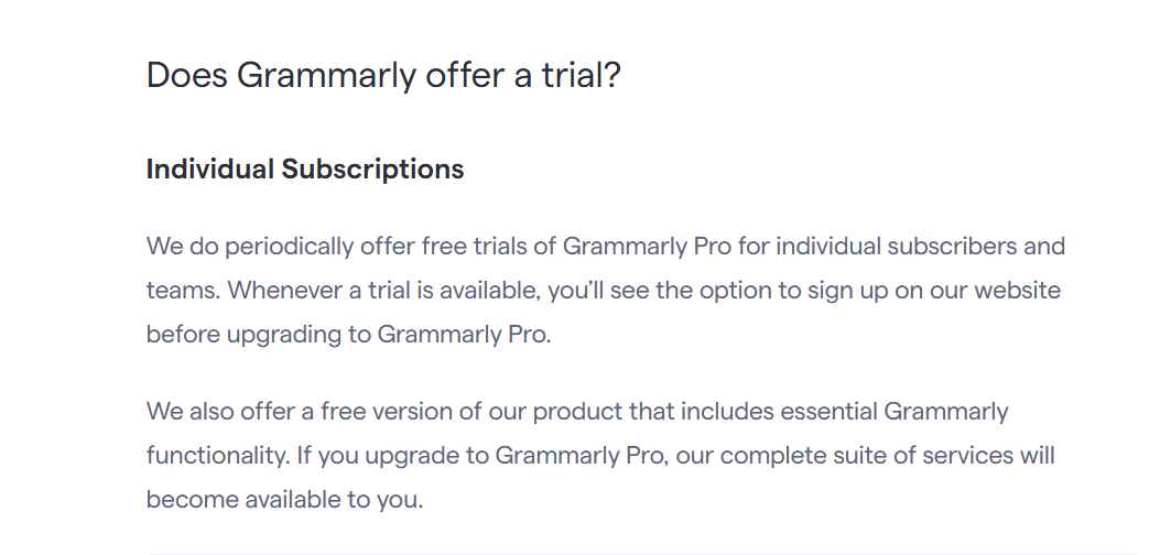 Grammarly Premium Free Trial - Overview